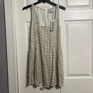 Urban Outfitters- taupe striped dress, brand new size S-P